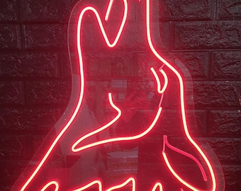 Howling Wolf Neon Sign, Led Neon Sign, Wolf Neon Sign, Man Cave Wall Art, Bedroom Decor, Led Light Up Sign, Animal Neon, Christmas Gift