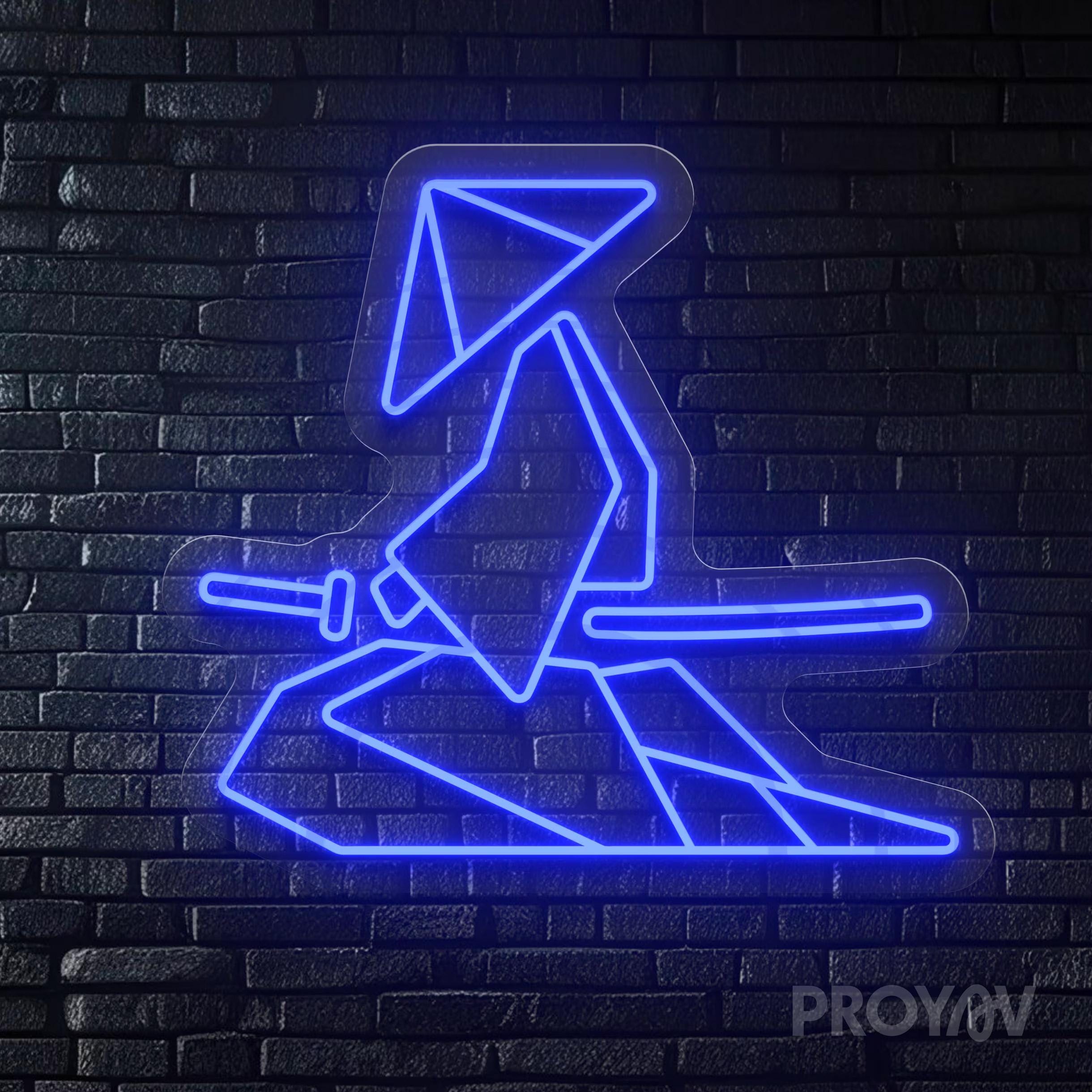 Led Design Samurai Samurai Neon Sign, Japanese Warrior LED Wall Art for Gamer Room, Bar ...