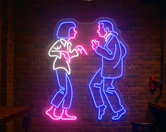Dancing Couple Neon Sign, Retro LED Wall Art, Vintage Dance Light Up Sign, Gift for Game Room, Bedroom, Man Cave, Bar