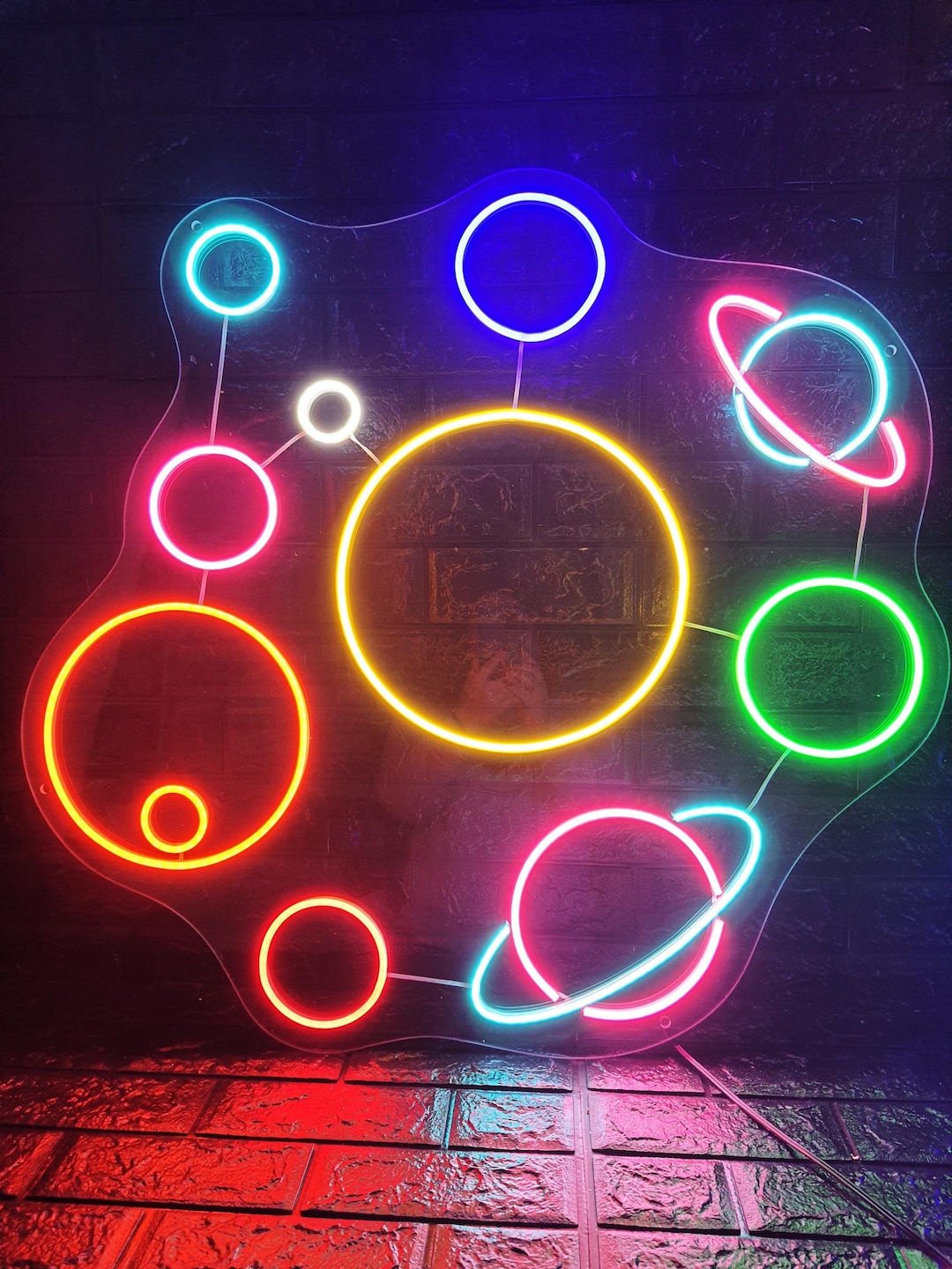 Space Led Neon Sign Space Planets Light up Sign, LED Neon Sign, Bedroom Wall Art, Home ...