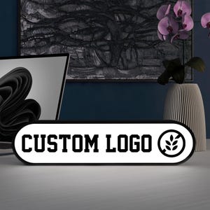 Mini Light Box with Custom Logo, Personalized Sign for Office, Logo Light Up Sign, Lightbox for Business, Custom Gift for Boss, for Coworker