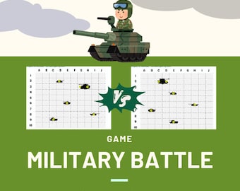 Printable Military Battle Game: Family Fun (A4 PDF Download)