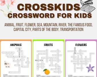 Kids Crossword Puzzle: 10-Page Printable Activity (PDF Download)