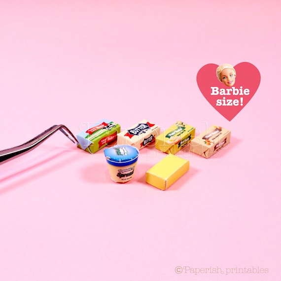 1/6 Scale BUTTER Printables Doll Food Printables Miniature - Etsy Sweden
