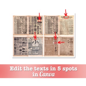 Custom 1/6 Newspaper Miniature Printable PDF: Dollhouse Kit, Dollhouse ...