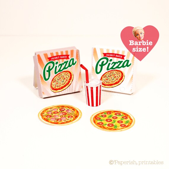 1/6 PIZZA Miniature Printables Doll Food Printables Doll - Etsy
