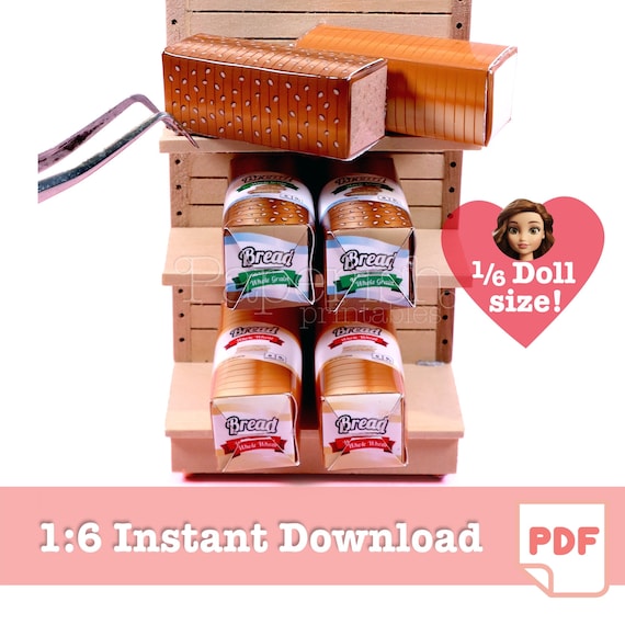 Set Di 6 Panini In Miniatura Scala 1:12 Per Casa Delle Bambole - Fatti A Mano In Argilla, Bianchi, Accessorio Da Forno - 3