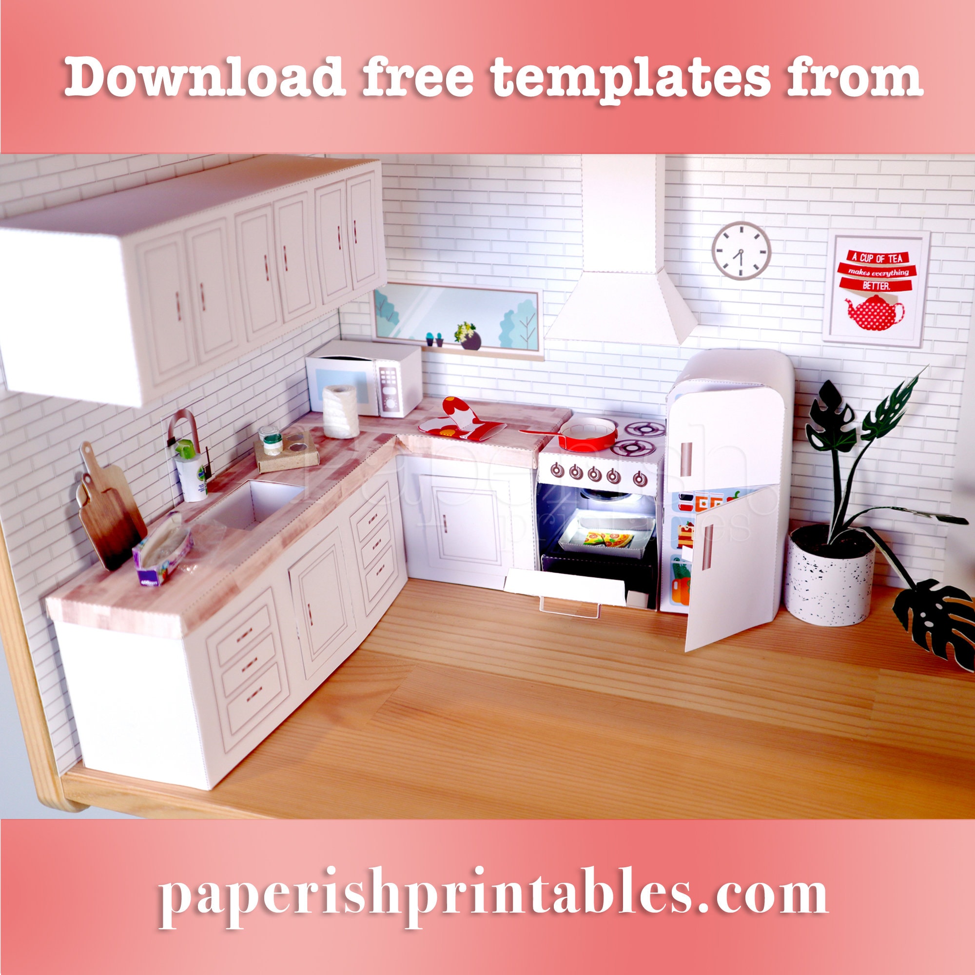 Dollhouse cheap printables kitchen