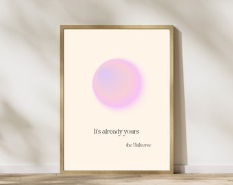 Engelnummer Aura Poster, Gesetz der Anziehung, ästhetisches Raumdekor, trendige spirituelle Aura Wandkunst, Affirmation Wandkunst, digitale Kunst