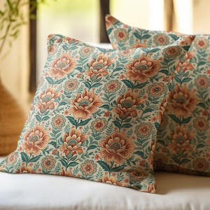 Scandinavian Rosemaling Cushion cover| Vibrant Folk Art | Nordic Table Decor | Housewarming & Scandinavian Gift