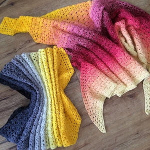 Two Sisters Shawl and Wrap crochet pattern, using Scheepjes Whirl image 1