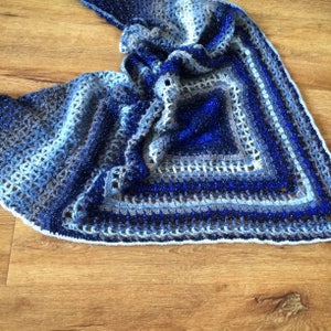 Crochet shawl pattern pdf, Softly Falling Snow, lacy crochet, triangle shawl, instant download, crochet pattern image 7