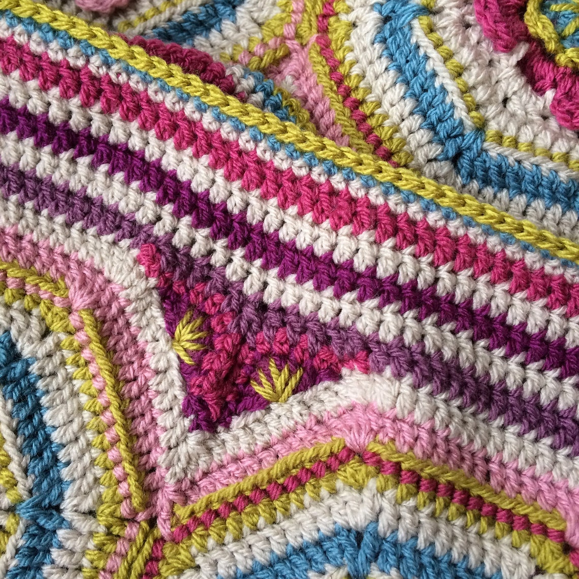 Heirloom Crochet Baby Blanket Pattern Floral Motifs Vintage Etsy