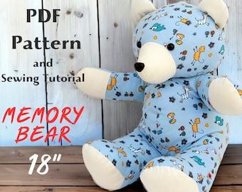 Memory Bear Sewing, 18" Keepsake Teddy (PDF Pattern