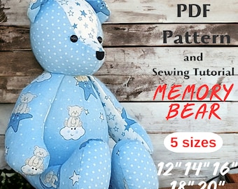 Memory Bear Sewing Pattern, Keepsake Teddy Bear (PDF Pattern)