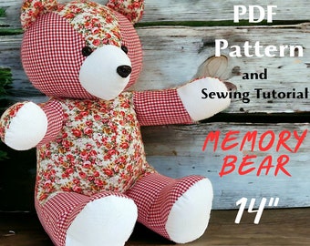Memory Bear Pattern, Keepsake Bear Sewing Pattern, Teddy Bear, Stuffed Bear Pattern