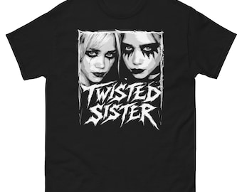 Mary-Kate & Ashley Olsen “Twisted Sister” Goth Makeup Death Metal Tee