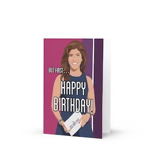 BIG BROTHER birthday card Julie Chen Moonves Expect the unexpected but first cbs reality tv show Greeting card