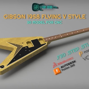 Modello cnc stile Gibson Flying V del 1958