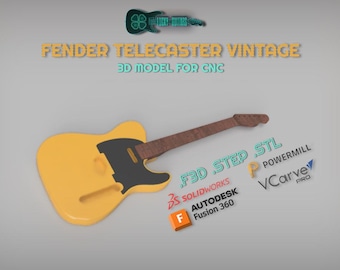 コンター加工されたテレギターボディのCADファイル：HSHピックアップ