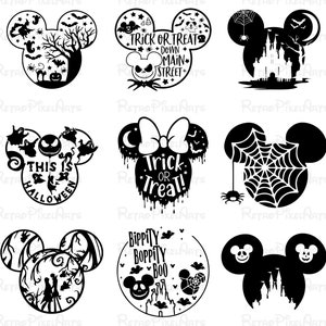 Halloween muis en vrienden Svg bundel, Trick or Treat Svg, Spooky Vibes Svg, Halloween familie-uitje Svg