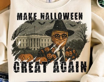 Machen Sie Halloween wieder großartig PNG, Happy Halloween, Retro American Halloween Png, Halloween Trump Png, Halloween Design, Sublimationsdesign