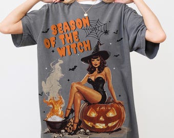 Witch Season PNG, Halloween Spooky Season Png, Funny Witch Png, Witchy Halloween Vibes Png, Trendy Vintage shirt design, Halloween 2025