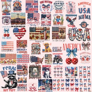 50 Retro 4th of July PNG Bundle, 4th of July Png, Fourth Of July Png, USA Png, America Png, Independence Day, American Flag Png, Png Bundle