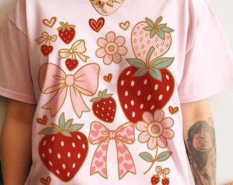 Boho Strawberry Coquette PNG, Preppy Strawberries Png, Strawberry Festival Png, Summer Strawberry Png, Floral Stawberry Png, Boho Summer Png