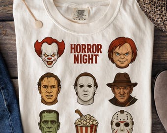 Personajes de terror de Halloween (Personajes de terror), ... Película de terror (Personajes de terror), Camiseta de Halloween (Personajes de terror), Halloween 2025, Escuadrón de terror (Personajes de terror), Descarga digital