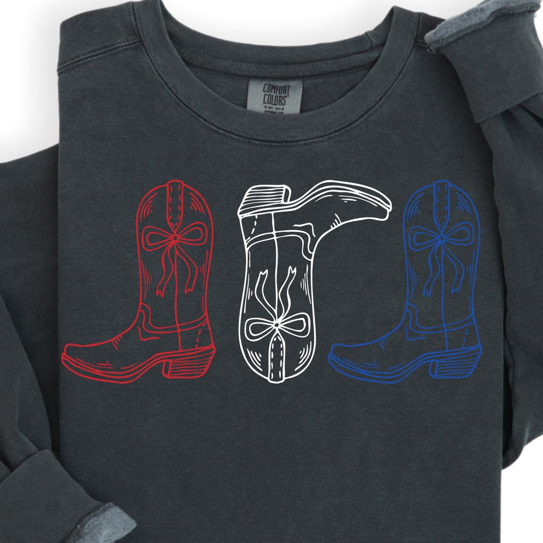 Red White Blue Cowgirl Boots SVG PNG, 4th of July Svg, Png, Western 4th ...