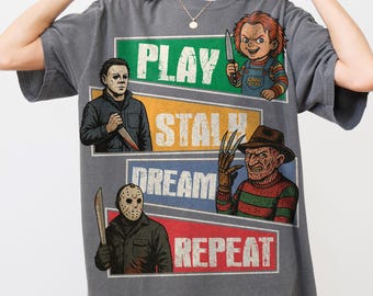 Halloween Horror Characters Png, Halloween Digital Download, Retro Halloween Png, Scary Movie png, Halloween Shirt Png, 2025 Halloween