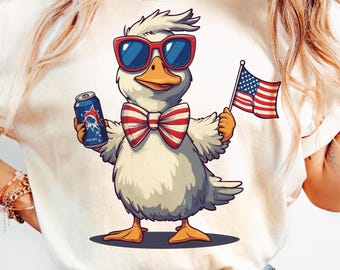 4th of July Goose Png, Patriotic Goose PNG, America Coquette Png, Memorial Day png, Funny USA Png, Trump Png, Trump duck, Funny Goose Design