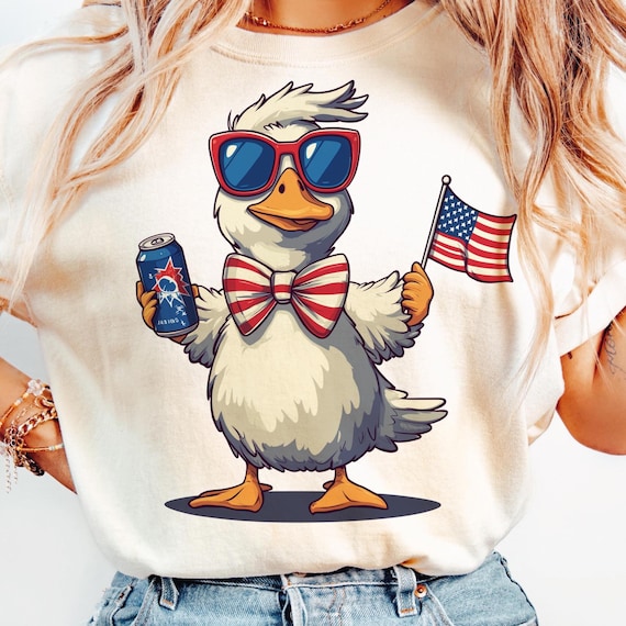 4th of July Goose Png, Patriotic Goose PNG, America Coquette Png, Memorial Day png, Funny USA Png, Trump Png, Trump duck, Funny Goose Design
