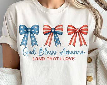 God Bless America Png, Coquette Fourth of July PNG, Sublimation art, digital download, PNG art, America png, Patriotic png, 4th of july Png