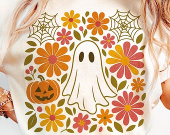 Floral ghost png,floral boo png,halloween floral png,Halloween Png,halloween ghostpng,vintage floral ghost png,coquette png,Spooky Ghost png