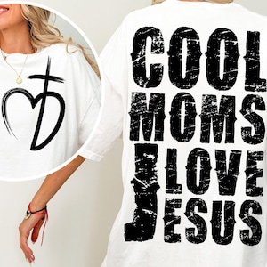 Cool Moms Love Jesus Svg Png, Christian PNG, Christian SVG, Retro Sublimation Design Download, Trendy Shirt Design, Christian Mom png, DTF