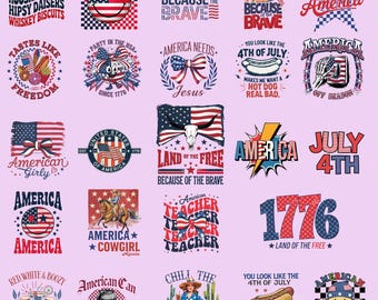 20+ Retro 4th of July PNG Bundle, 4th of July Png, Fourth Of July Png, USA Png, America Png, Independence Day, American Flag Png, Png Bundle