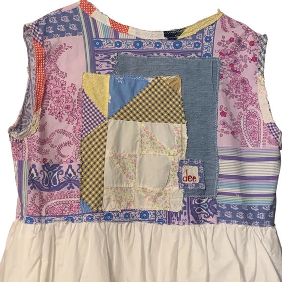 Handmade Upcycled Patchwork Tunic Dress: Artsy Bo… - image 3