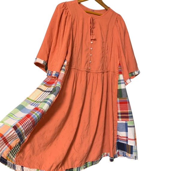 Upcycled Patchwork Tunic Dress: Handmade Lagenloo… - image 3