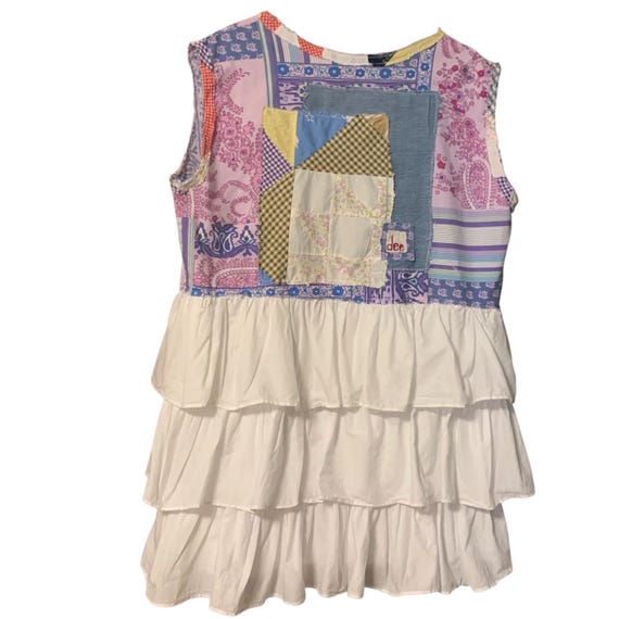 Handmade Upcycled Patchwork Tunic Dress: Artsy Bo… - image 2