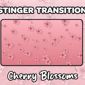 Cherry Blossom Twitch Streamer Stinger Transition | Soft Pink Sakura Hand-drawn
