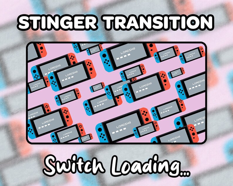Nintendo Repeating Pattern Switch Console Animated Twitch Streamer Stinger Transition - Etsy