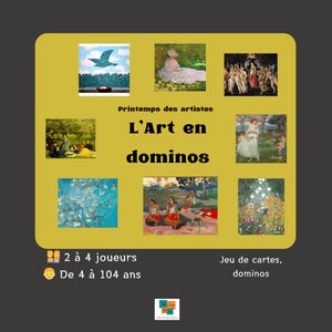 Dominos Art printemps jeu de cartes jeu apprentissage vocabulaire Montessori IEF maternelle