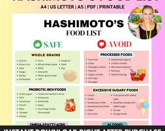 Elenco di alimenti per la tiroidite di Hashimoto per una dieta adatta alla tiroide, elenco di alimenti per ipotiroidismo per un pasto sano per la tiroide, elenco di alimenti per ipotiroidismo