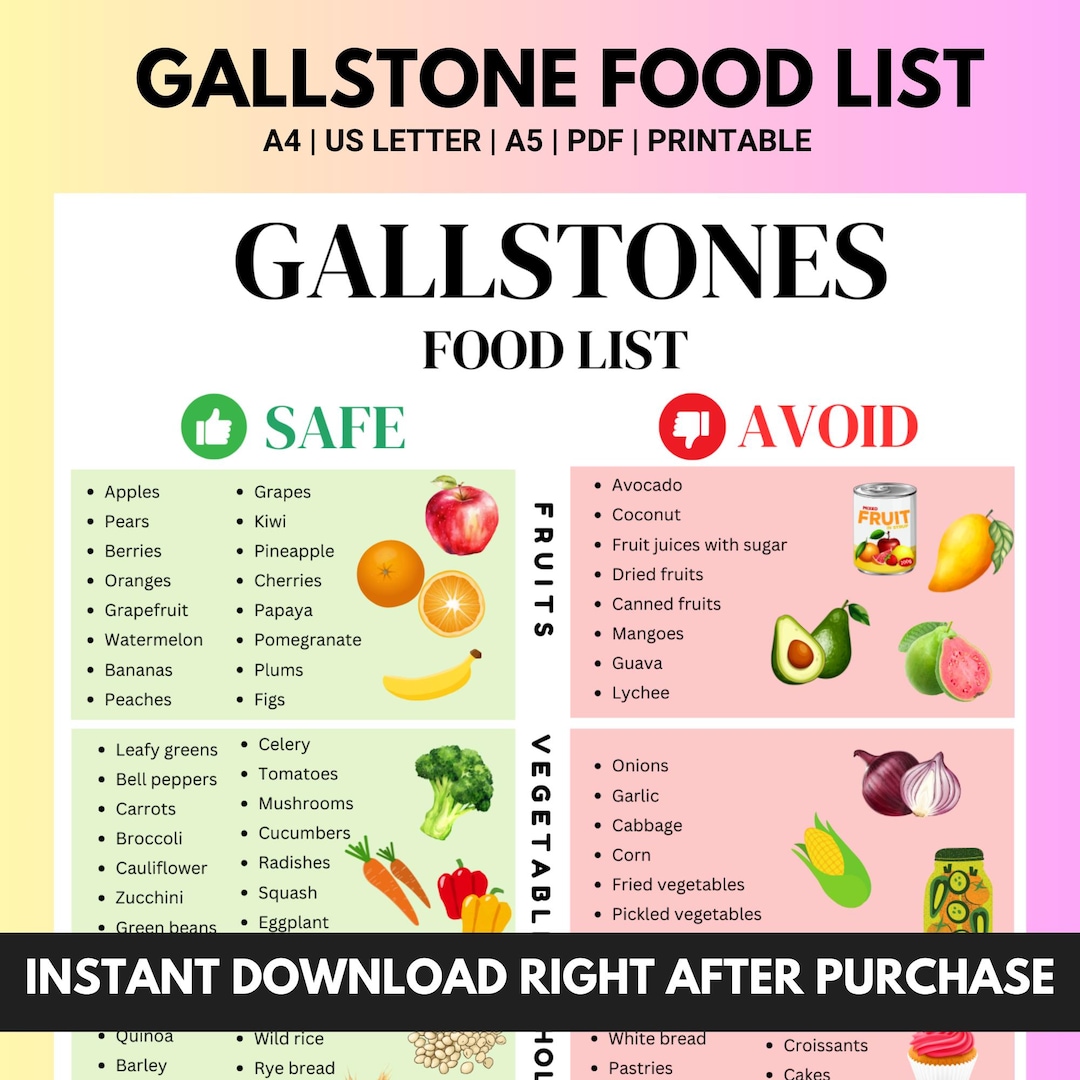 Gallstone Food List, Low Fat Cholesterol High Fiber Foods for Gut