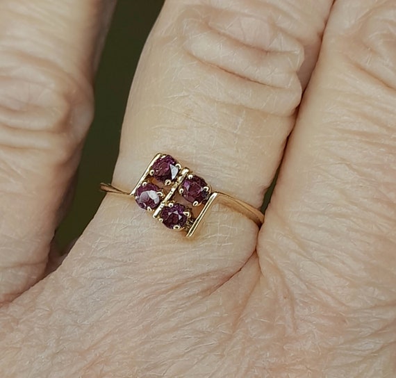 Antique Ruby Ring 14k Rose Gold, Art Deco Ruby Ri… - image 3