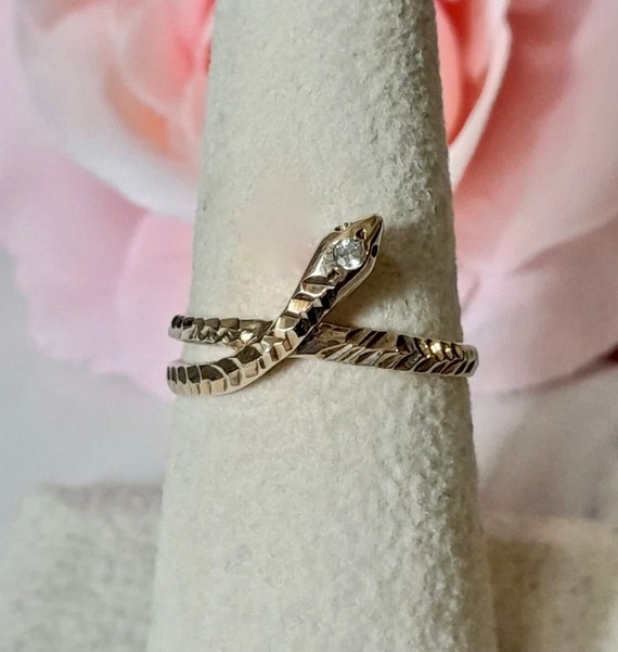 Vintage diamond snake ring - Gem