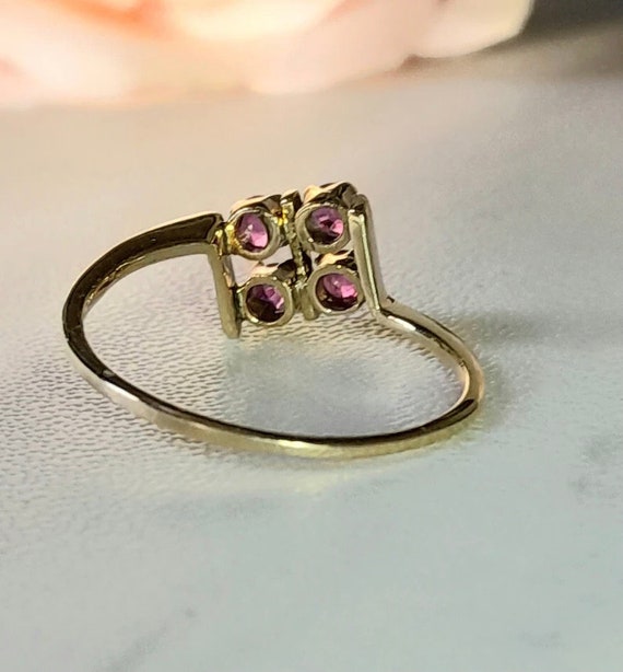 Antique Ruby Ring 14k Rose Gold, Art Deco Ruby Ri… - image 10