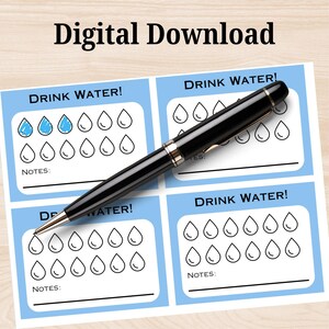 Printable Drink Water Digital Download water tracker